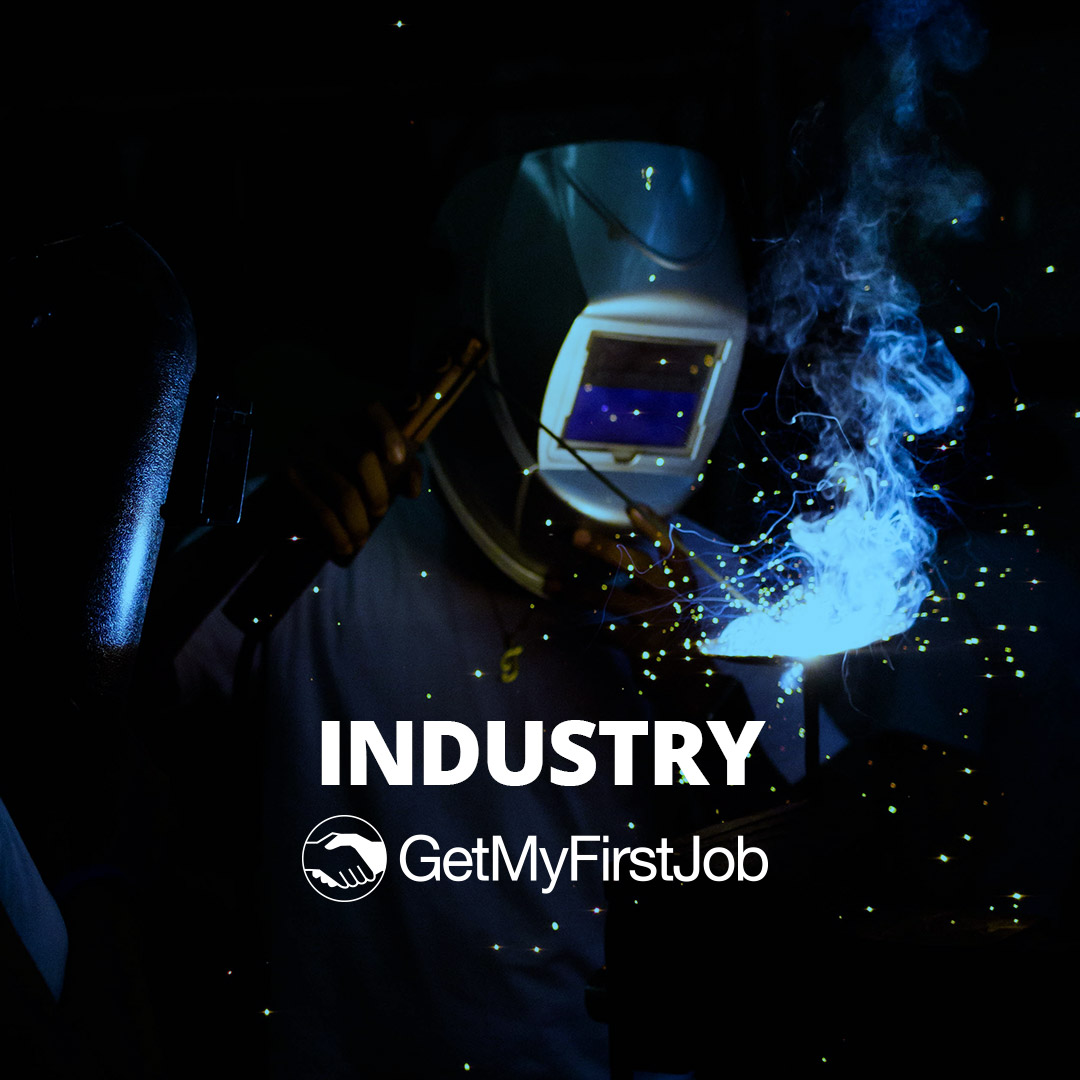 Engineer with sparks flying around head