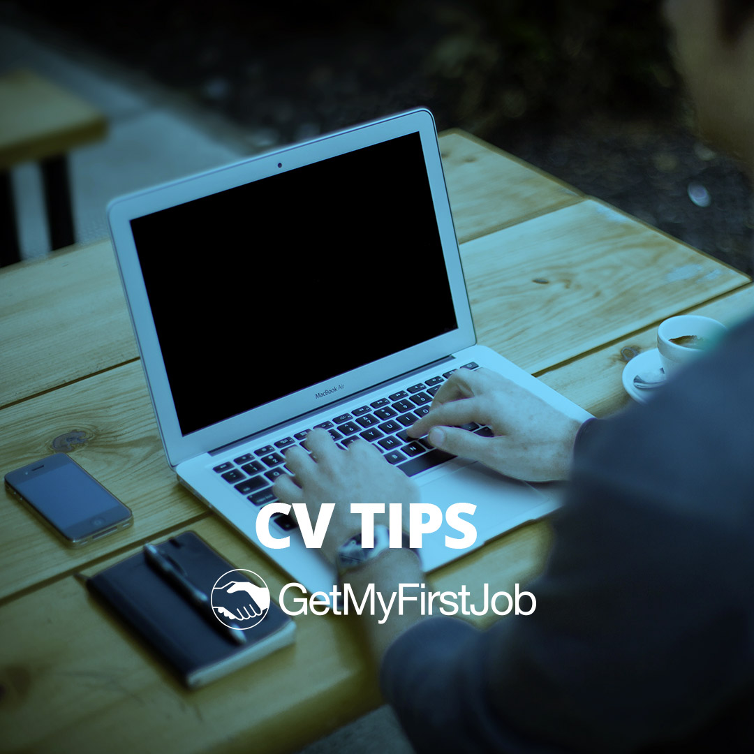 Person typing up their CV