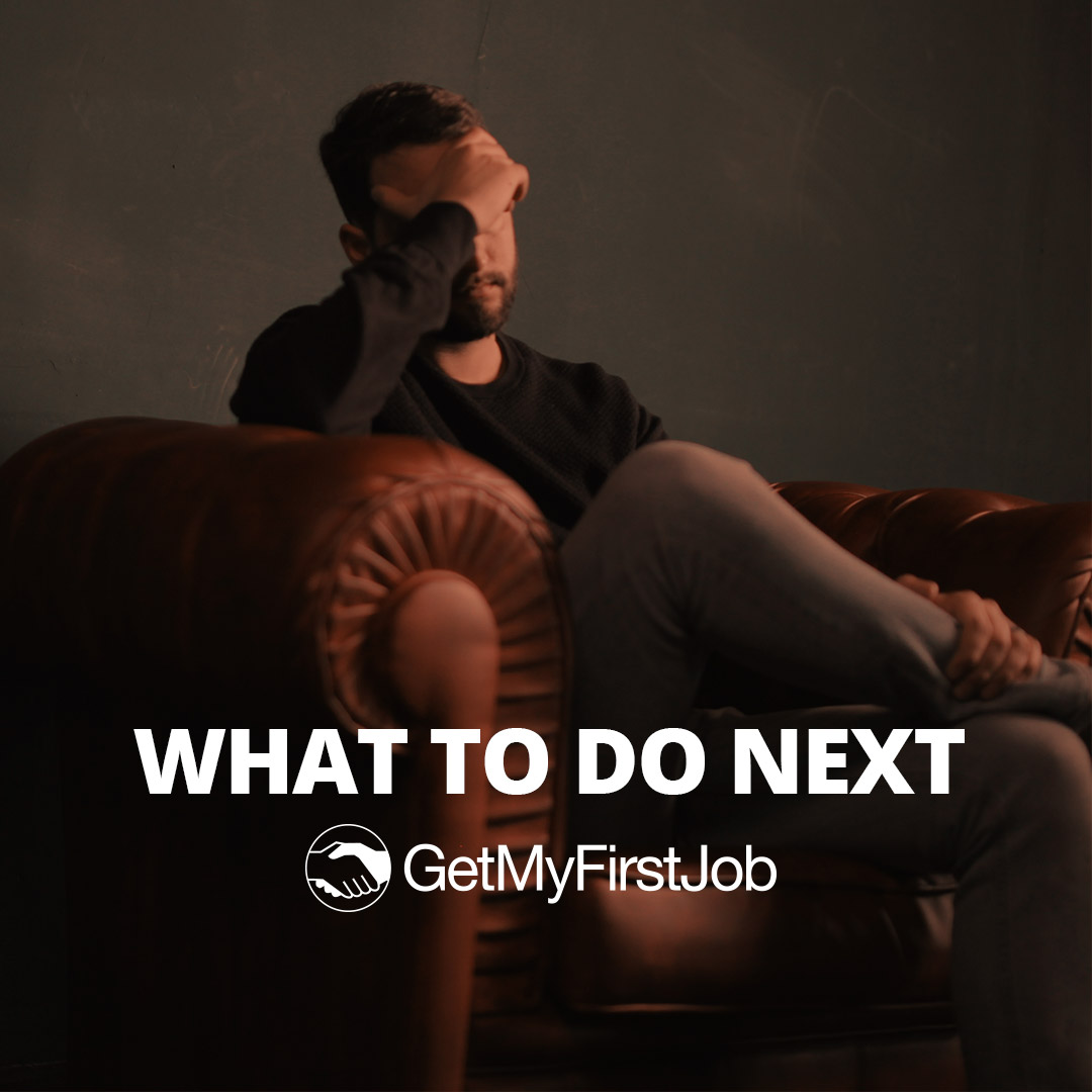 Man sitting on a sofa contemplating life