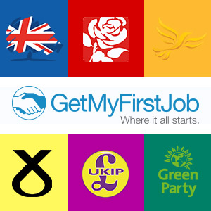 Collage of the parties logos