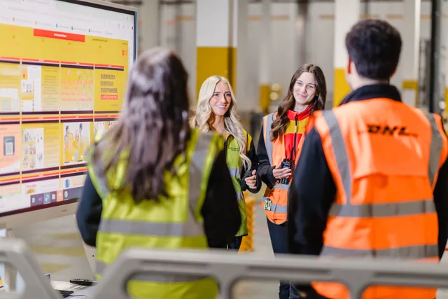DHL warehouse workers